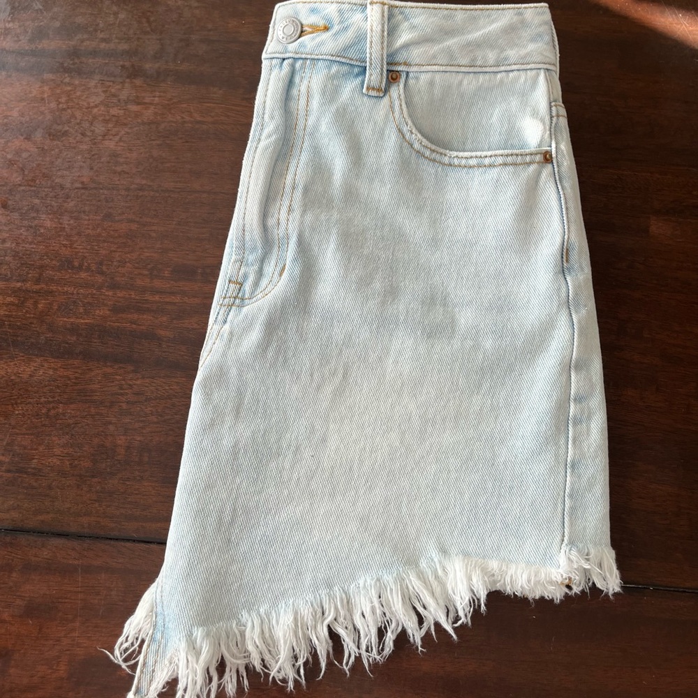 Pacsun blue fringe skirt